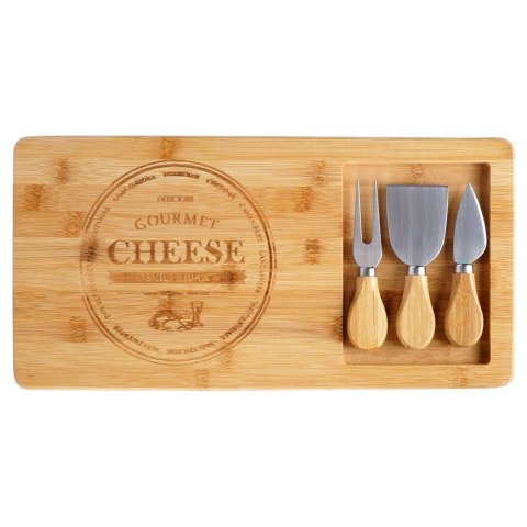 Grupa Orion Sp. z o.o. Deska do Serów z Nożami Bambusowa 4 el.