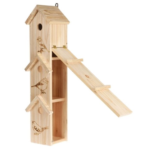 Grupa Orion Sp. z o.o. Budka lęgowa 3-piętrowa dla ptaków drewniana / domek lęgowy 60x15x13,5 cm