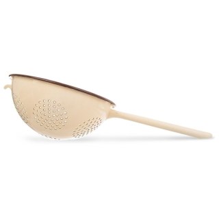 Grupa Orion Sp. z o.o. Cedzak Kuchenny Emaliowany Brązowy Solidny Brown 22 cm