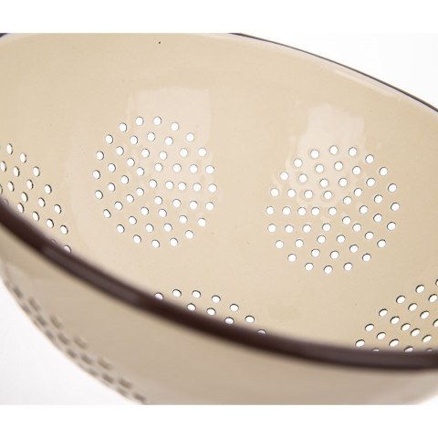 Grupa Orion Sp. z o.o. Cedzak Kuchenny Emaliowany Brązowy Solidny Brown 22 cm