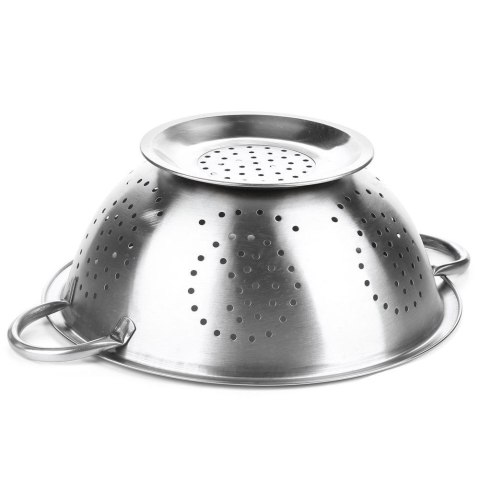 Grupa Orion Sp. z o.o. Cedzak Kuchenny Stalowy ORION 24 cm Miska z Uchwytami na Makaron i Warzywa