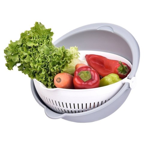 Grupa Orion Sp. z o.o. Miska z Obrotowym Cedzakiem ORION 25 cm Bez BPA do Mycia i Odcedzania