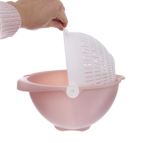 Grupa Orion Sp. z o.o. Miska z Obrotowym Cedzakiem ORION 25 cm Bez BPA do Mycia i Odcedzania