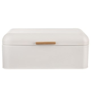 Grupa Orion Sp. z o.o. Chlebak Metalowy ORION Biały 42 x 24 x 16,5 cm Whiteline z Bambusowym Uchem