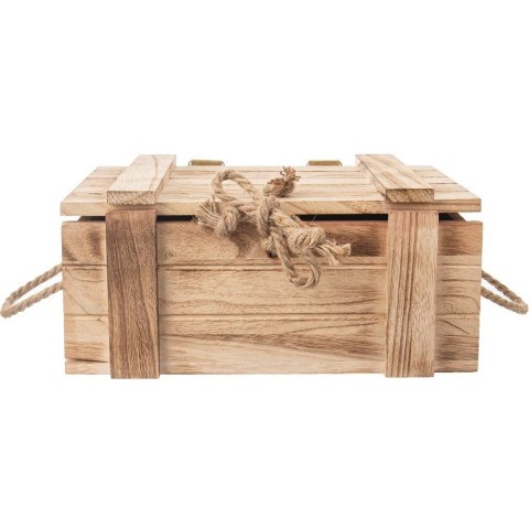 Grupa Orion Sp. z o.o. Skrzynka do Przechowywania z Pokrywką Drewniana 36 x 26 x 16 cm