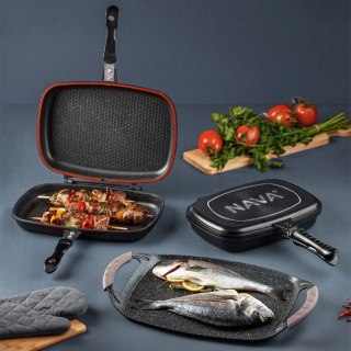 VLACHOS BROS S.A IMPORTS (NAVA),Valantis Vlachos Dwustronna Patelnia Grillowa Zamykana Granitowa NAVA