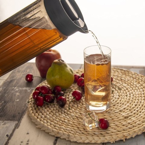 Grupa Orion Sp. z o.o. Dzbanek Szklany z Pokrywką ORION 1,5 L Grafitowy z Regulacją Nalewu