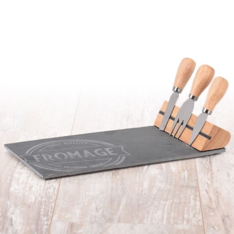 Grupa Orion Sp. z o.o. Deska do Serwowania Serów z Nożami Kamienna ORION 4 el.