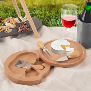 Grupa Orion Sp. z o.o. Deska do Serów ORION 4 el. Rozkładana z Nożami Drewniana Zestaw 40x21,5 cm