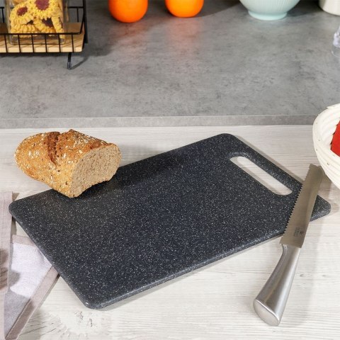 Grupa Orion Sp. z o.o. Deska do Krojenia Plastikowa Solidna Szara z Uchwytem ORION 37x24 cm