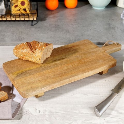 Grupa Orion Sp. z o.o. Deska na Nóżkach do Serwowania Serów Wędlin Drewniana ORION 50x21 cm