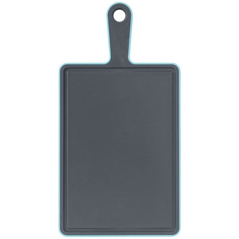 Grupa Orion Sp. z o.o. Deska Plastikowa ORION 36,5x19 cm Szara z Rowkiem i Uchem do Krojenia