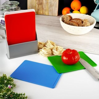 Grupa Orion Sp. z o.o. Deski do Krojenia Plastikowe ze Stojakiem 20x15 cm 4 szt.