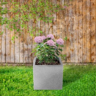 Grupa Orion Sp. z o.o. Doniczka Ogrodowa Kwadratowa VILDE 20x17,5 cm Szara Imitacja Kamienia