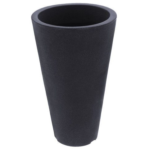 Grupa Orion Sp. z o.o. Doniczka Ogrodowa Zewnętrzna Plastikowa Szara Okrągła Solidna VILDE 28x45cm