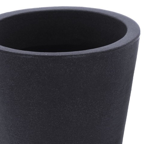 Grupa Orion Sp. z o.o. Doniczka Ogrodowa Zewnętrzna Plastikowa Szara Okrągła Solidna VILDE 28x45cm