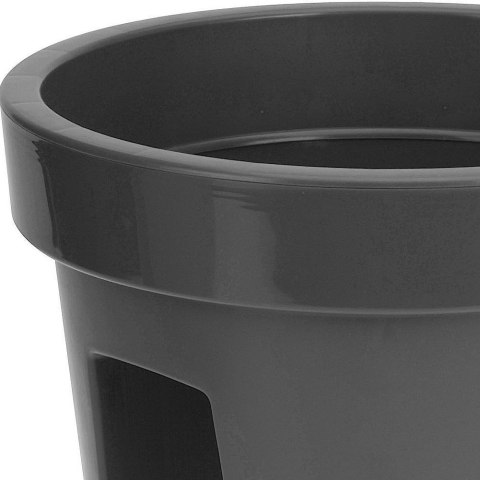Grupa Orion Sp. z o.o. Doniczka Balkonowa Plastikowa VILDE 28 cm Czarna Zawieszana na Poręcz