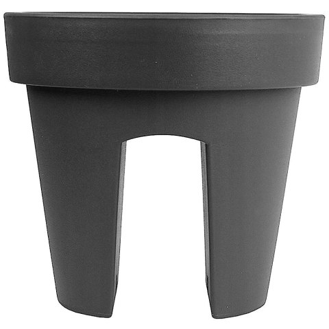 Grupa Orion Sp. z o.o. Doniczka Balkonowa Plastikowa VILDE 28 cm Czarna Zawieszana na Poręcz