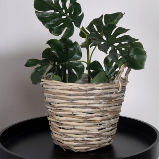 Grupa Orion Sp. z o.o. Osłonka na Rośliny Doniczkę Wiklinowa z Uchwytami Solidna VILDE 27 x 27 cm