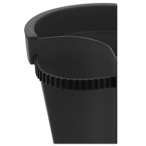 Grupa Orion Sp. z o.o. Doniczka na Rynnę Zawieszana VILDE 24 cm Czarna z Odpływem do 10 cm