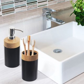 Grupa Orion Sp. z o.o. Dozownik Pojemnik Łazienkowy do Mydła w Płynie Czarny Solidny ORION 380 ml