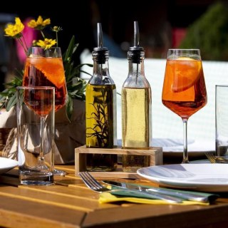 Grupa Orion Sp. z o.o. Butelki na Oliwę Ocet z Dozownikami Szklane ze Stojakiem ORION 2 x 300 ml