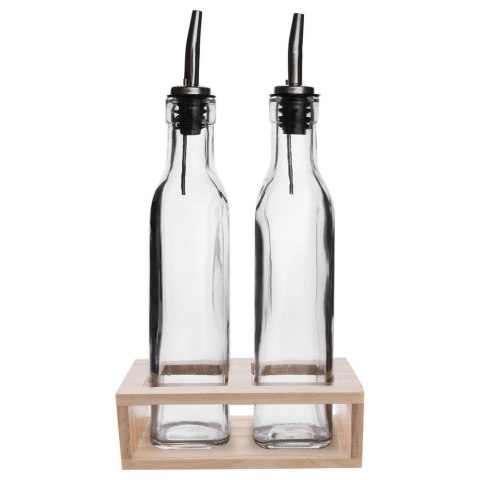 Grupa Orion Sp. z o.o. Butelki na Oliwę Ocet z Dozownikami Szklane ze Stojakiem ORION 2 x 300 ml