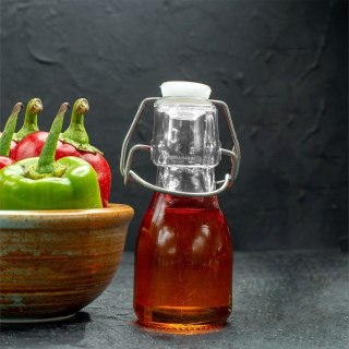 Grupa Orion Sp. z o.o. Butelka Szklana EXCELLENT HOUSEWARE 75 ml z Klipsem na Oliwę i Syropy
