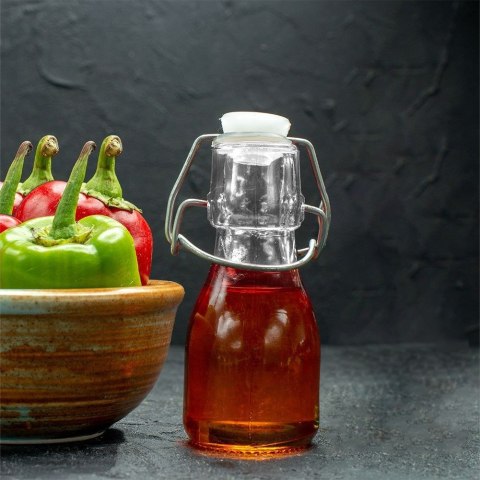 Grupa Orion Sp. z o.o. Butelka Szklana EXCELLENT HOUSEWARE 75 ml z Klipsem na Oliwę i Syropy