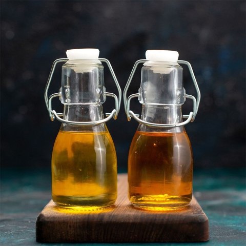 Grupa Orion Sp. z o.o. Butelka Szklana EXCELLENT HOUSEWARE 75 ml z Klipsem na Oliwę i Syropy