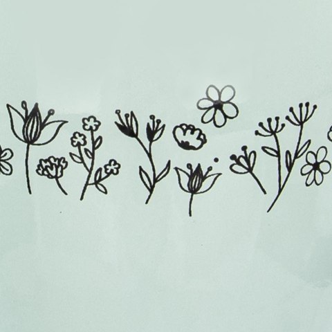 Grupa Orion Sp. z o.o. Dzbanek emaliowany do napojów retro kwiaty niebieski 2,5 l