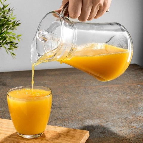 Grupa Orion Sp. z o.o. Dzbanek do Wody Soku Kompotu z Pokrywką Uchwytem Szklany Solidny VILDE 1,4 L