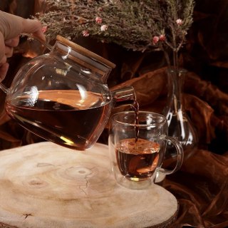 Grupa Orion Sp. z o.o. Dzbanek Dzbanuszek do Kawy Herbaty z Sitkiem Zaparzaczem Szklany ORION 1l