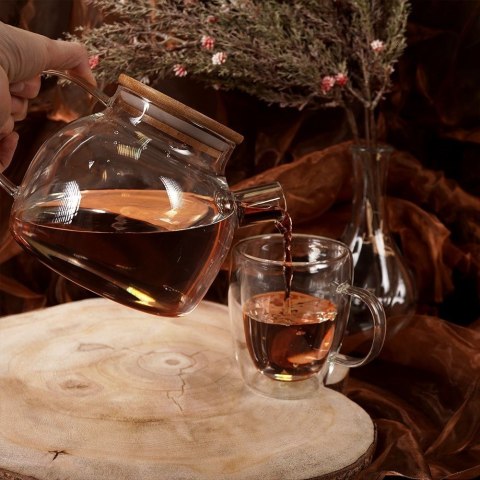 Grupa Orion Sp. z o.o. Dzbanek Dzbanuszek do Kawy Herbaty z Sitkiem Zaparzaczem Szklany ORION 1l