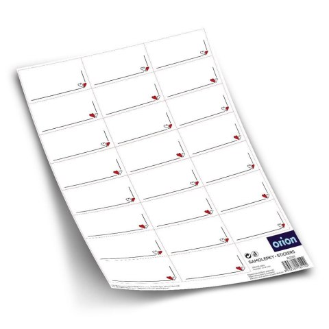 Grupa Orion Sp. z o.o. Etykiety samoprzylepne na przetwory serduszka zestaw 23 szt.