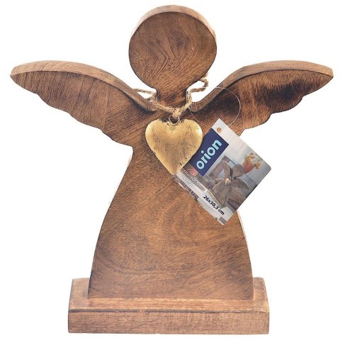 Grupa Orion Sp. z o.o. Figurka Ozdoba Anioł Świąteczna Drewniana Solidna Trwała ORION 27 x 30 cm