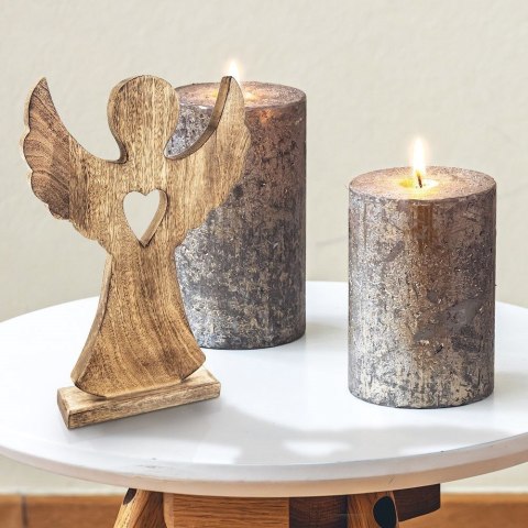 Grupa Orion Sp. z o.o. Figurka drewniana świąteczna anioł MANGO 25,5x36 cm