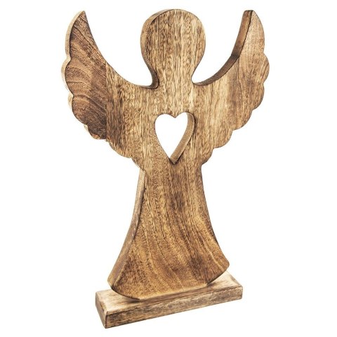 Grupa Orion Sp. z o.o. Figurka drewniana świąteczna anioł MANGO 25,5x36 cm