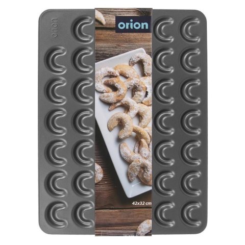 Grupa Orion Sp. z o.o. Forma do Ciastek ORION Rogaliki 42 x 32 cm Stal Nieprzywierająca na 41 szt.