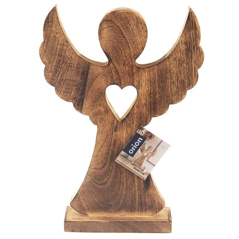 Grupa Orion Sp. z o.o. Figurka drewniana świąteczna anioł MANGO 25,5x36 cm