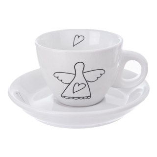Grupa Orion Sp. z o.o. Filiżanka ze Spodkiem Ceramiczna Biała do Espresso ORION 90 ml 2 szt.
