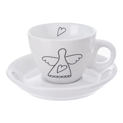 Grupa Orion Sp. z o.o. Filiżanka ze Spodkiem Ceramiczna Biała do Espresso ORION 90 ml 2 szt.