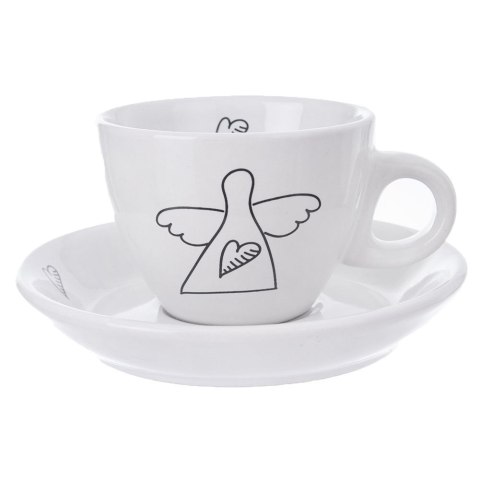 Grupa Orion Sp. z o.o. Filiżanka ze Spodkiem Ceramiczna Biała do Espresso ORION 90 ml 2 szt.