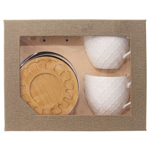 Grupa Orion Sp. z o.o. Filiżanka ze Spodkiem Porcelanowa Biała ORION WHITELINE 250 ml 2 szt.