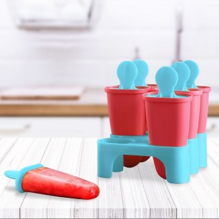 Grupa Orion Sp. z o.o. Zestaw Foremki do Lodów z Patyczkami Stojakiem Tradycyjne ORION 6 Porcji