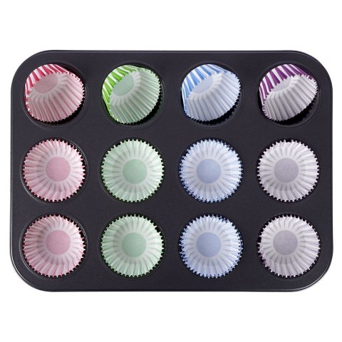 Grupa Orion Sp. z o.o. Blacha Forma do Pieczenia Muffinek ORION z Papilotkami Babeczki 35 x 27 cm