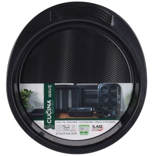 Grupa Orion Sp. z o.o. Forma do Pieczenia LA CUCINA Okrągła Fala Aluminium 27,5 cm ILAG