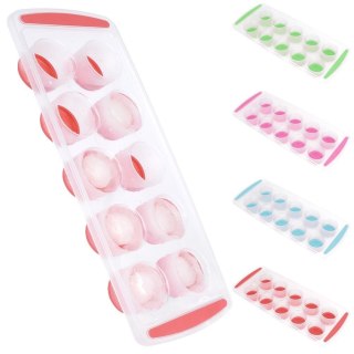 Forma foremka na lód z silikonowym dnem do 10 kostek lodu łatwe wyciąganie duże kostki xxl