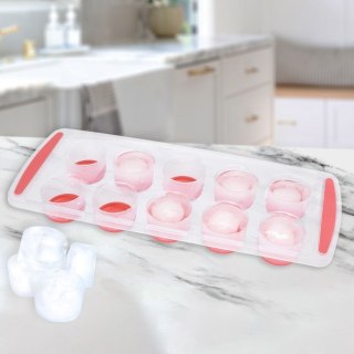 Forma foremka na lód z silikonowym dnem do 10 kostek lodu łatwe wyciąganie duże kostki xxl