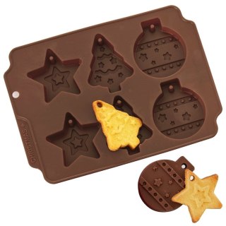 Grupa Orion Sp. z o.o. Forma do Ciastek Świąteczna ORION SILLINIE Silikonowa 23 x 17 cm 6 szt.